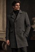 Men’s Stylish Blackish Grey Wool Coat