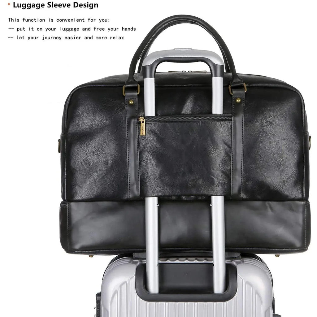 Men's Vegan Leather Duffel Bag – Professional Utility Carry