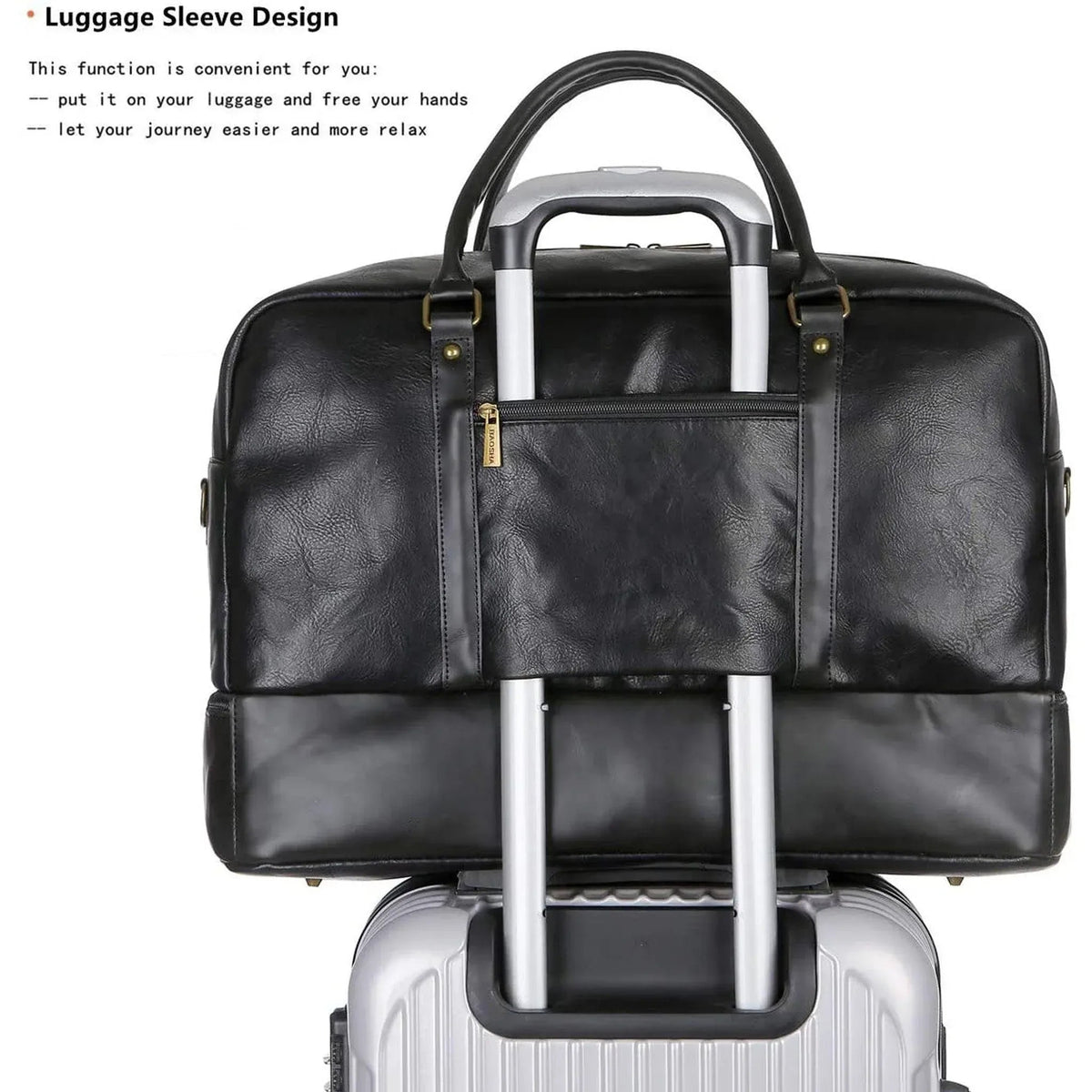 Men's Vegan Leather Duffel Bag – Professional Utility Carry