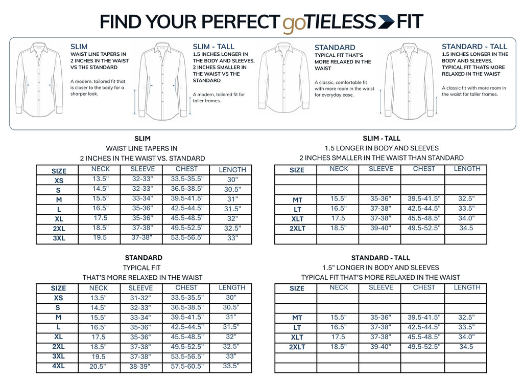 goTIELESS Ultimate Dress Shirt (Light Grey)