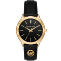 Michael Kors Women's Slim Runway Black Dial Watch - MK7482